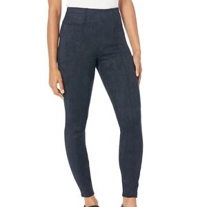 NEW Spanx High Waist Faux Suede Leggings Womens XL 20322R Classic Navy